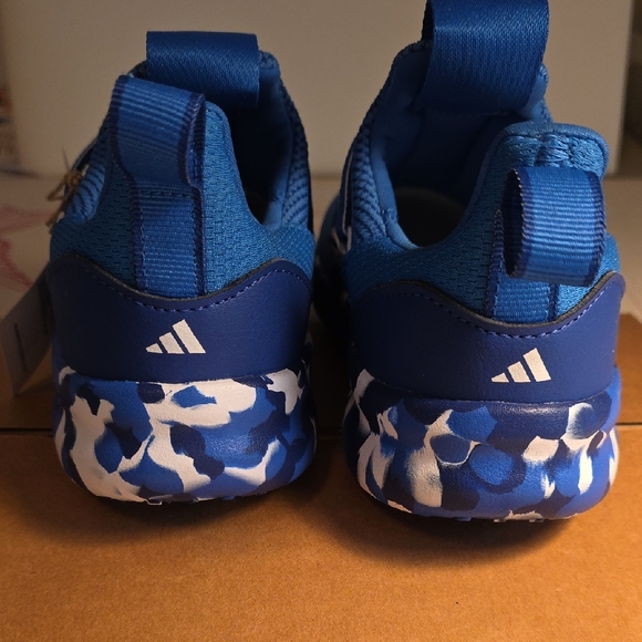 adidas Blue Kids Sneakers with Camouflage Sole - Picture 3 of 5